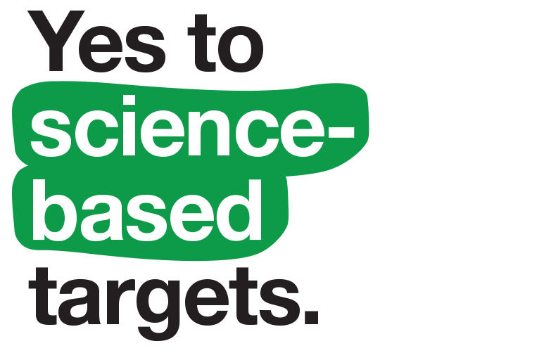 Yes to science-based targets